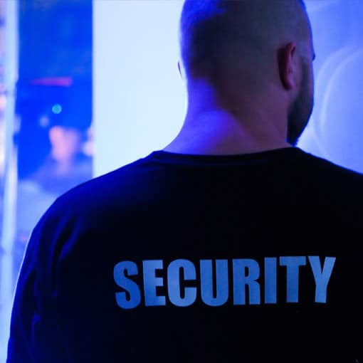Security man at door